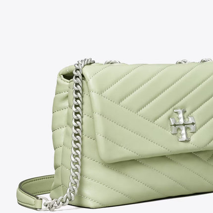 Tory Burch Women's Small Kira Chevron Convertible Shoulder Bag Pine Frost