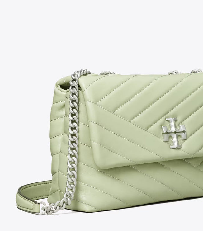 Tory Burch Women's Small Kira Chevron Convertible Shoulder Bag Pine Frost