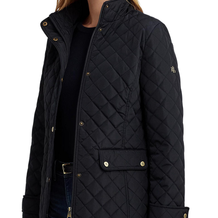 Ralph Lauren Women's Diamond-Quilted Mockneck Jacket  Dark Navy