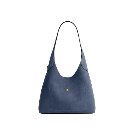 Coach Women's Brooklyn Shoulder Bag 28 Suede/Brass/Light Denim