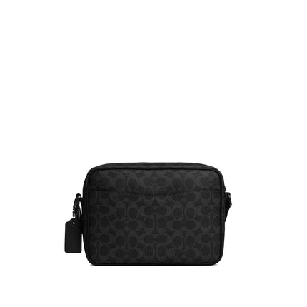 Coach Unisex Colton Crossbody Bag 25 In Signature Canvas Matte Black/Black Signature