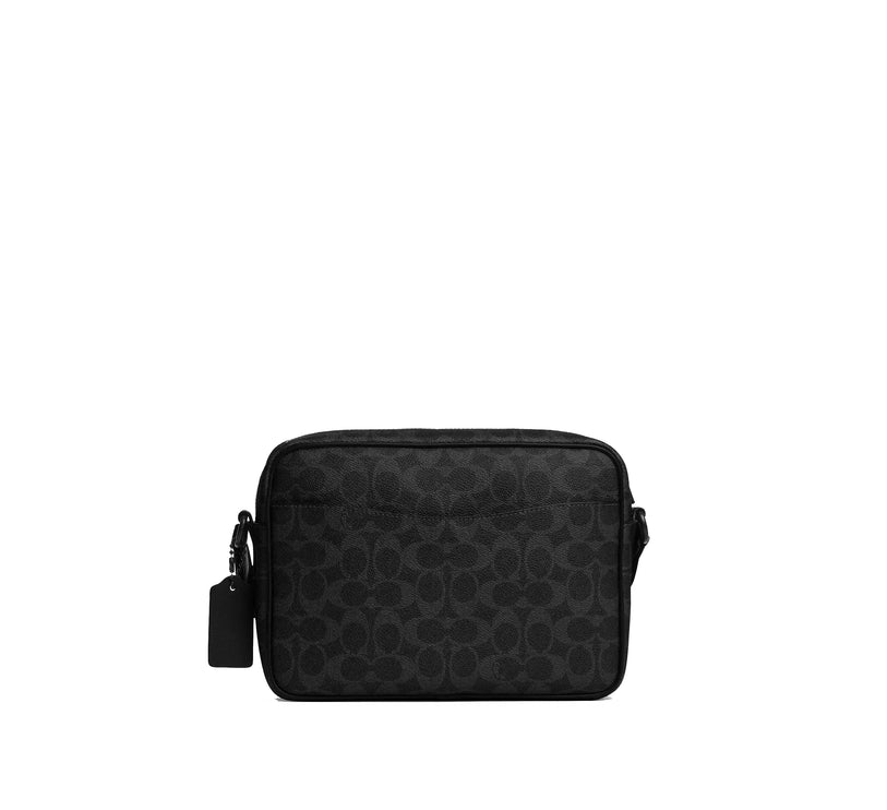 Coach Unisex Colton Crossbody Bag 25 In Signature Canvas Matte Black/Black Signature