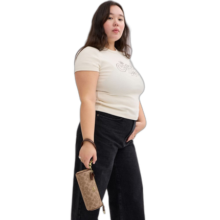 Coach Women's Nolita Barrel Bag In Signature Canvas Gold/Tan/Brown