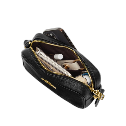 Coach Women's Mini Jamie Camera Bag In Signature Canvas Gold/Walnut/Black - Hemen Kargoda