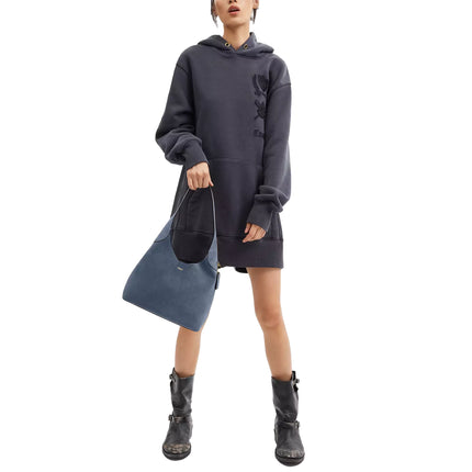 Coach Women's Brooklyn Shoulder Bag 28 Suede/Brass/Light Denim