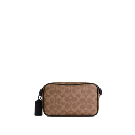 Coach Unisex Colton Crossbody Bag 19 In Signature Canvas Matte Black/Tan Black