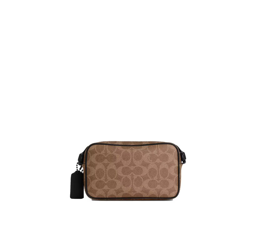 Coach Unisex Colton Crossbody Bag 19 In Signature Canvas Matte Black/Tan Black