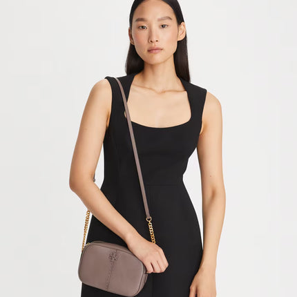 Tory Burch Women's McGraw Camera Bag Silver Maple