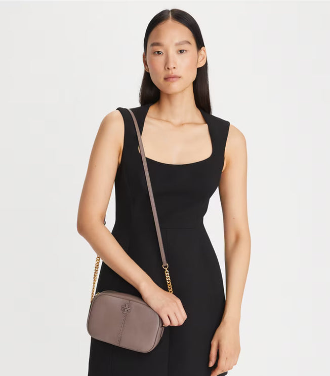 Tory Burch Women's McGraw Camera Bag Silver Maple