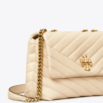 Tory Burch Women's Small Kira Chevron Convertible Shoulder Bag New Cream