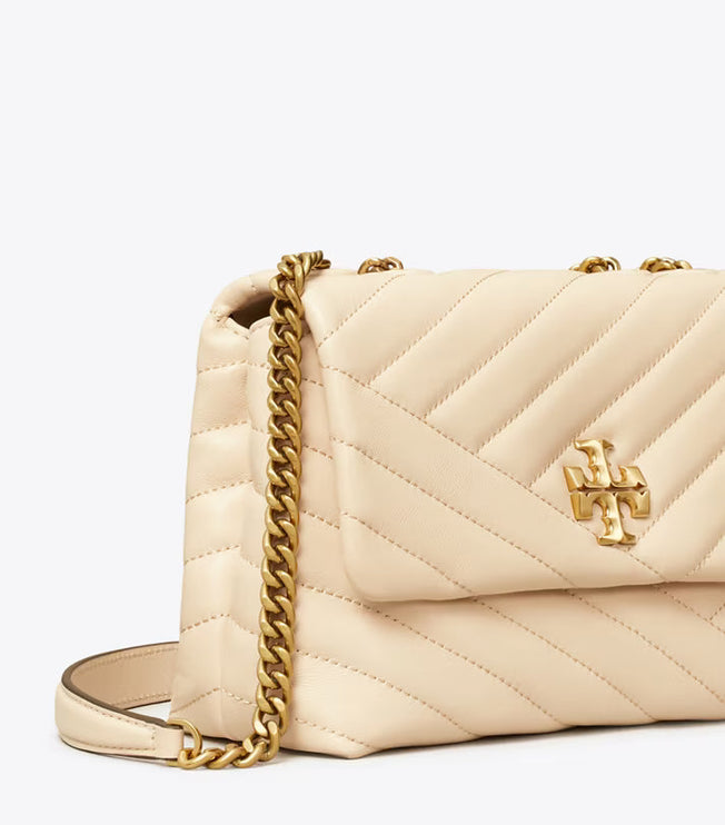 Tory Burch Women's Small Kira Chevron Convertible Shoulder Bag New Cream