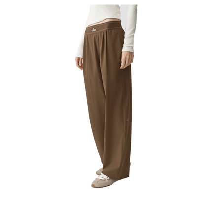 alo Women's Suit Up Trouser (Regular) Java Brown