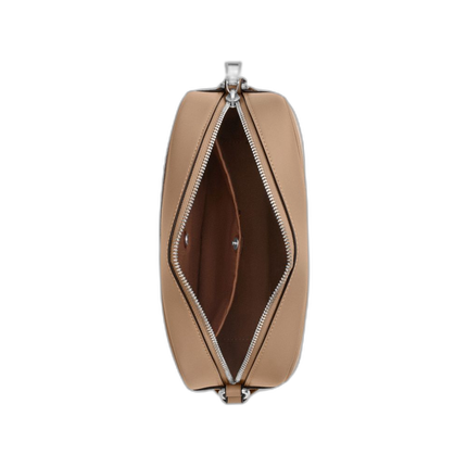 Coach Women's Jamie Camera Bag In Signature Canvas With Stripe Silver/Sand/Taupe