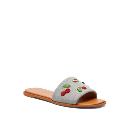 Coach Women's Holly Sandal With Cherries Denim Multi