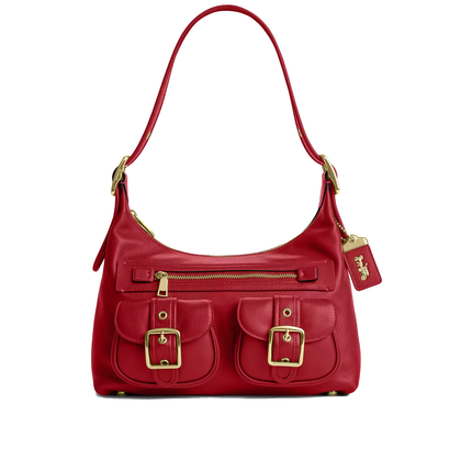 Coach Women's Allison Zip Top Shoulder Bag Gold/Poppy