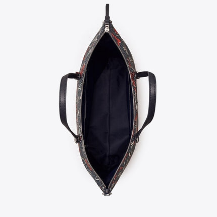 Tory Burch Women's Printed Nylon Tote Bag RETRO BLOCK PRINT