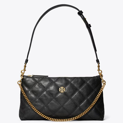 Tory Burch Women's Leather and Chain Shoulder Bag Black