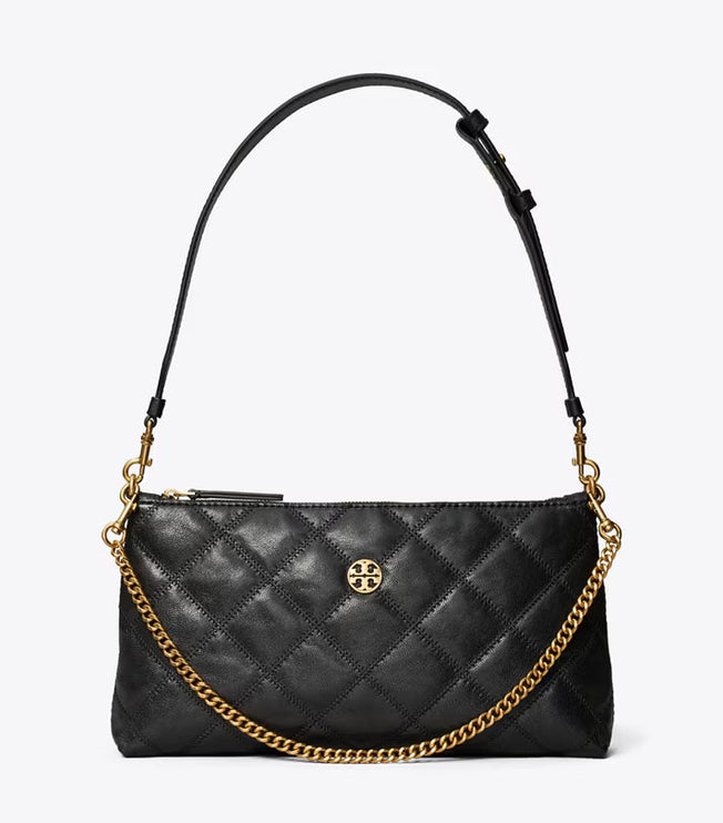 Tory Burch Women's Leather and Chain Shoulder Bag Black