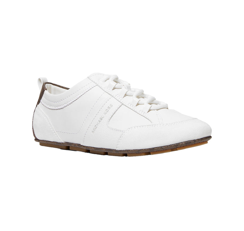 Michael Kors Women's Keely Leather Trainer Optic White