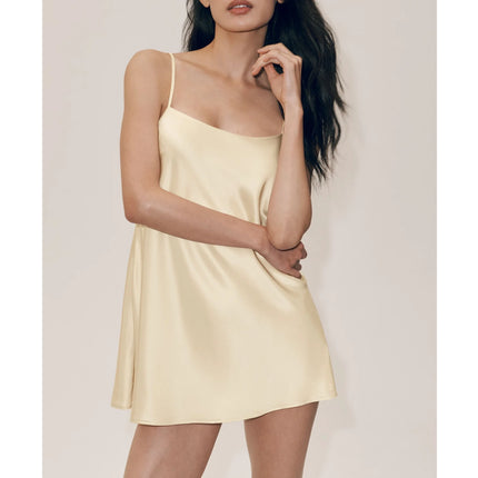 alo Women's Silk Blend Radiance Dress Sandy Beige