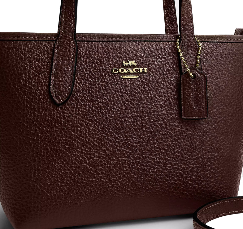 Coach Women's City Mini Tote Bag Gold/Maple