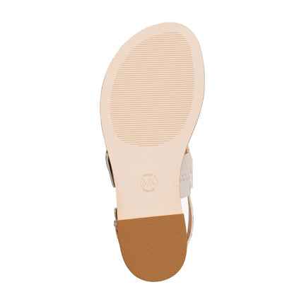 Michael Kors Women's Carmen Signature Logo Sandal Vanilla