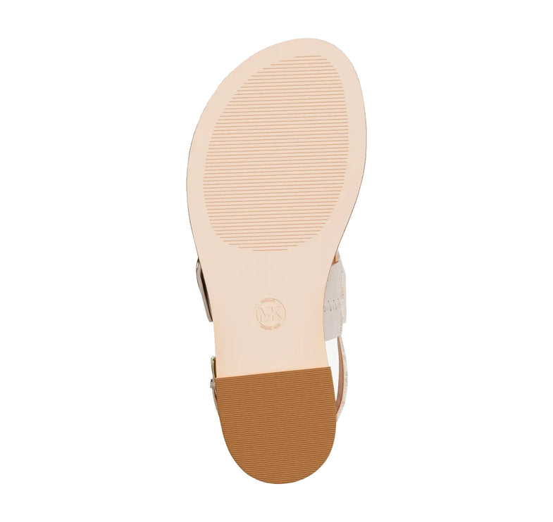 Michael Kors Women's Carmen Signature Logo Sandal Vanilla