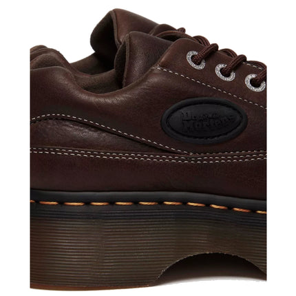 Dr. Martens Women's Buzz 5 Eye Grizzly Leather Shoes Dark Brown