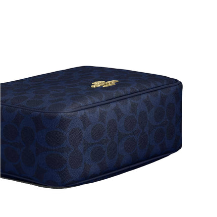 Coach Women's Carey Crossbody Bag In Signature Canvas Gold/Navy