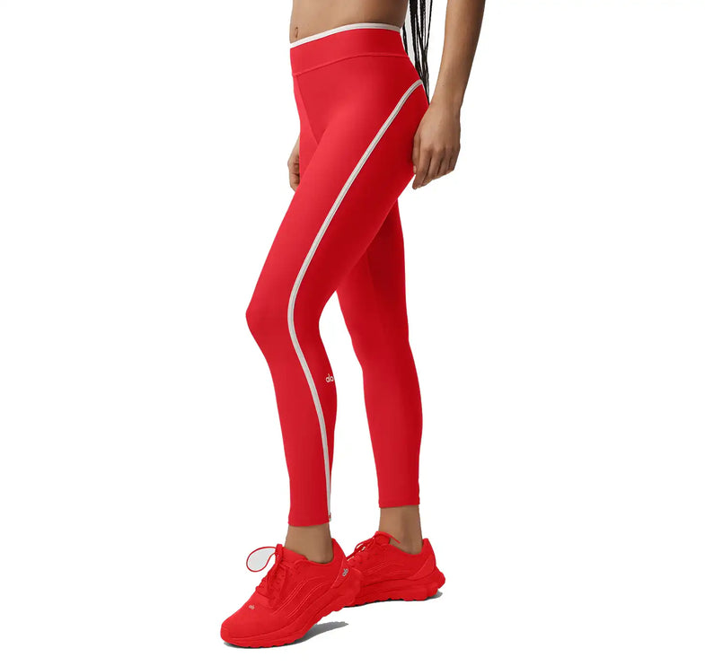 alo Women's Airlift High Waist Charger 7/8 Legging Bright Red/White