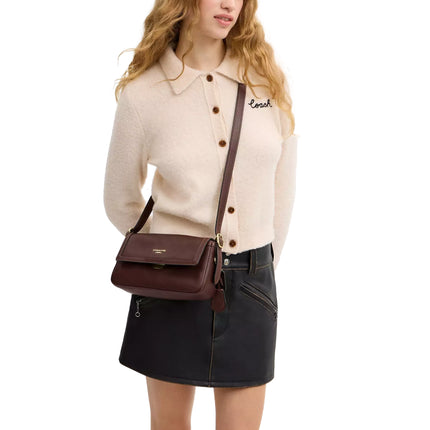 Coach Women's Etta Small Flap Shoulder Bag Gold/Maple