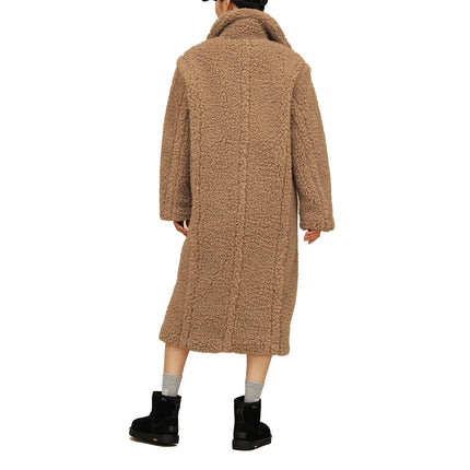 UGG Women's Gertrude Long Teddy Coat II Sand