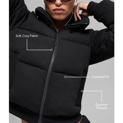 alo Women's Sweatshirt Puffer Black