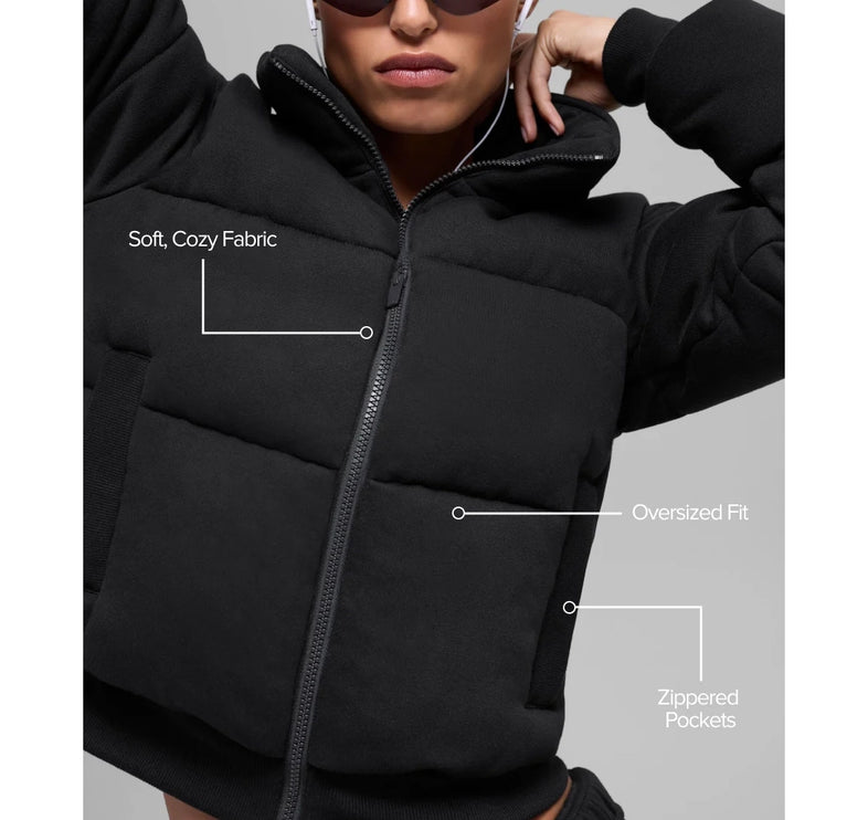 alo Women's Sweatshirt Puffer Black