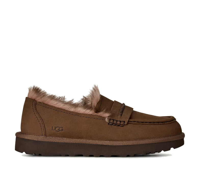 UGG Women's Ellis Nubuck Loafer Dark Chestnut