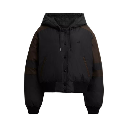 COACH Women's Puffer Hoodie Black