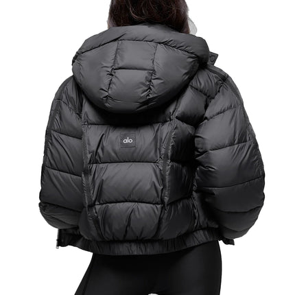 alo Women's Aspen Love Puffer Jacket Black