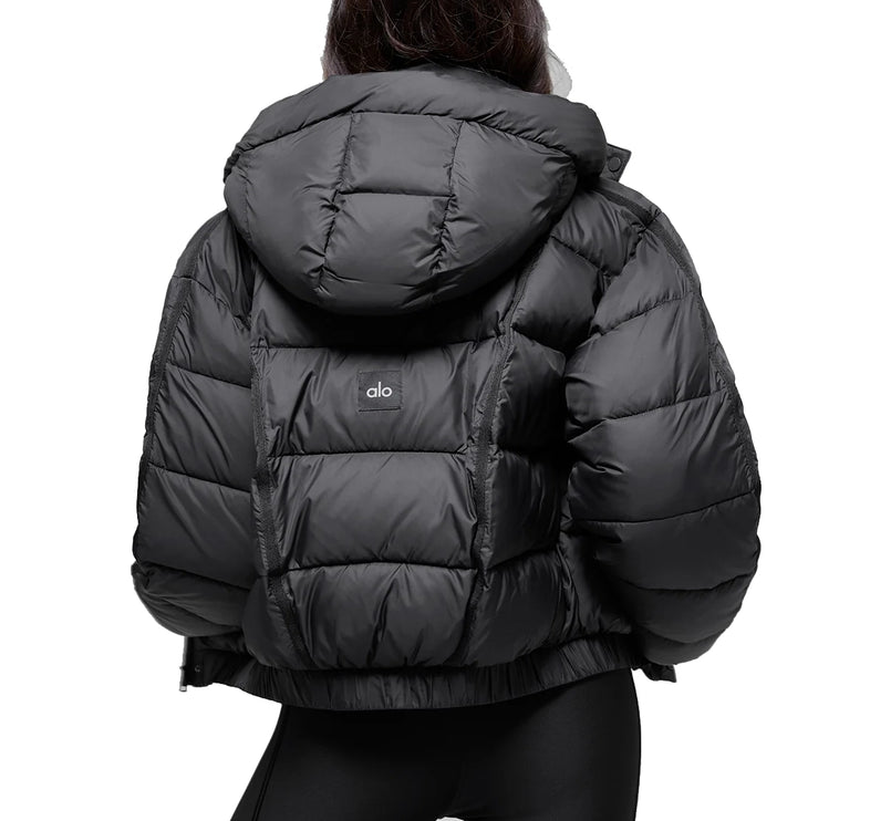 alo Women's Aspen Love Puffer Jacket Black
