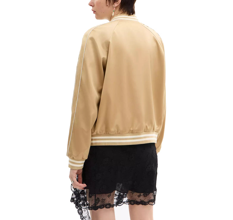 COACH Women's Reversible Signature Souvenir Varsity Jacket Beige