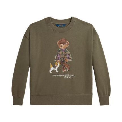 Polo Ralph Lauren Girl's Polo Bear Fleece Sweatshirt Cruise Olive