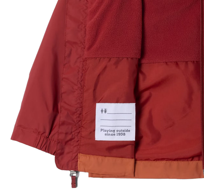 Columbia Boys' Toddler Rain-Zilla II Jacket Red Oxide/Teak Brown