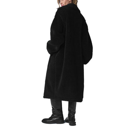 alo Women's Oversized Sherpa Trench Black