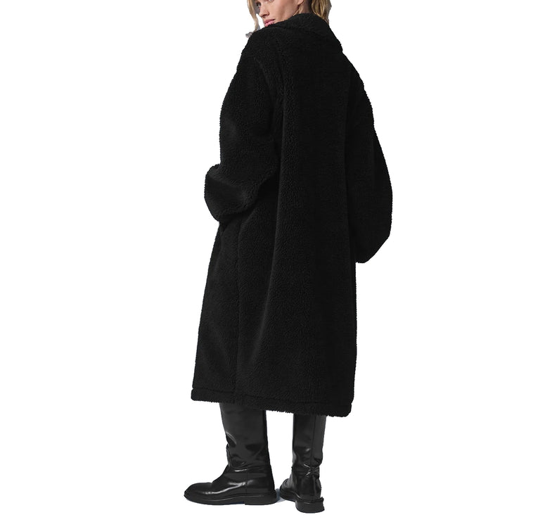 alo Women's Oversized Sherpa Trench Black