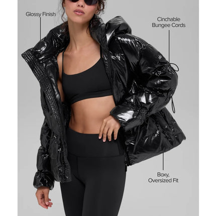 alo Women's Stunner Puffer Jacket Black