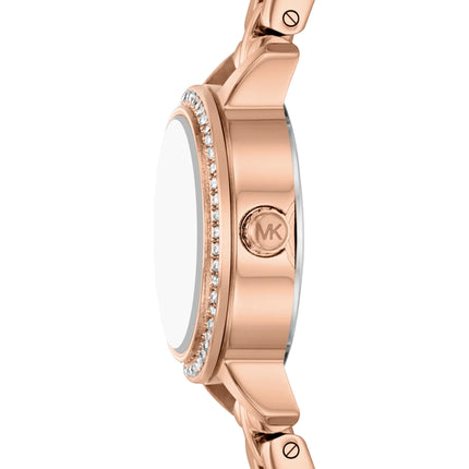 Michael Kors Women's Micro Melissa Pavé Rose Gold-Tone Watch MKO1312