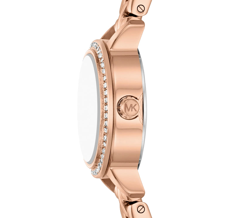 Michael Kors Women's Micro Melissa Pavé Rose Gold-Tone Watch MKO1312