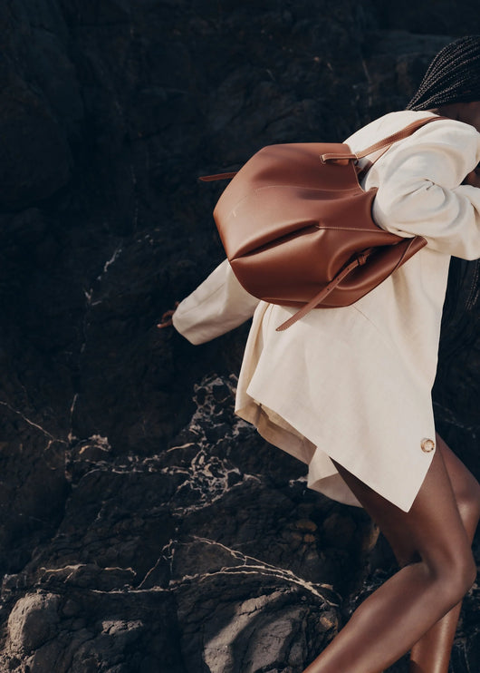 Polène Women's Cyme Edition Textured Cognac