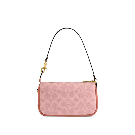 Coach Women's Plaza Bag 18 In Signature Canvas Brass/Melon Pink