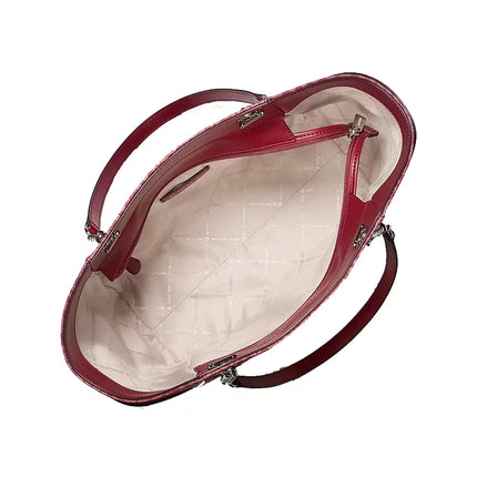 Michael Kors Women's Jet Set Large Signature Logo Shoulder Bag Maroon