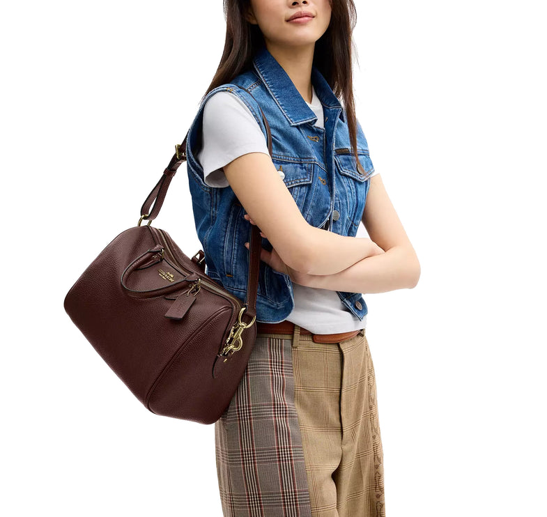 Coach Women's Rowan Large Satchel Bag Gold/Maple